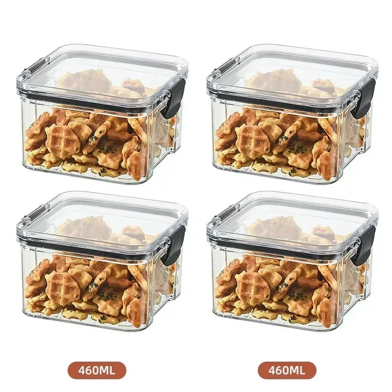 2/4PCS Sealed Jars Sets Stackable Grain Storage