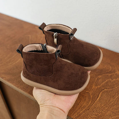 Casual Outdoor Anti-slip Infant Oxford Suede Plush Ankle Boots