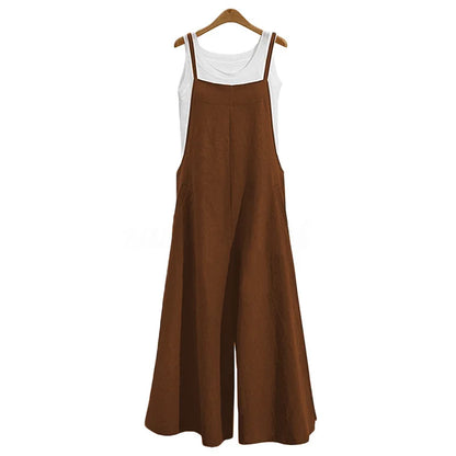 Straps Jumpsuit Summer Wide Leg Pants