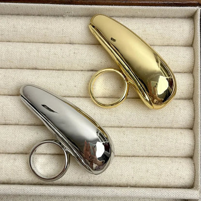 Luxury Punk Chunky Rings Vintage Geometric Large Water Drop Ring