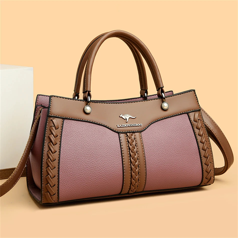 Luxury Multi Layered High Quality Soft Leather Messenger Bag