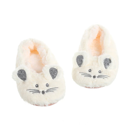 Winter Warm Home Fuzzy Fur Cotton Non Slip Grip Fluffy Lazy Slippers