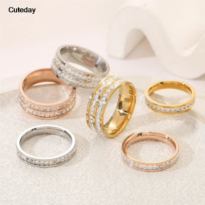 Stainless Steel 18 K Gold Plated Sun Rings