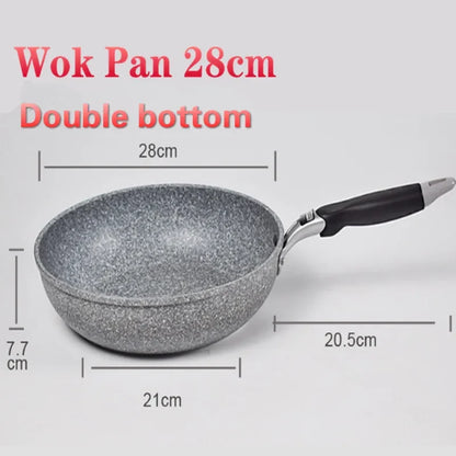 Frying 28/26/24/20cm Wok Non-stick Pan Skillet Cauldron
