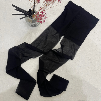 3 pares de medias finas translúcidas, medias negras sexis