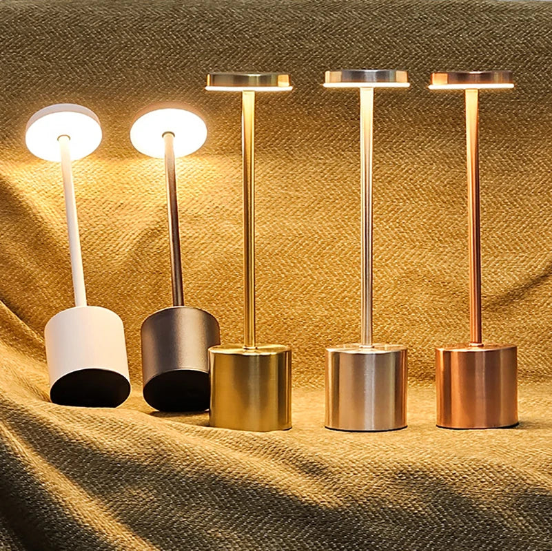 Rechargeable Alloy Cordless LED Table Lamp