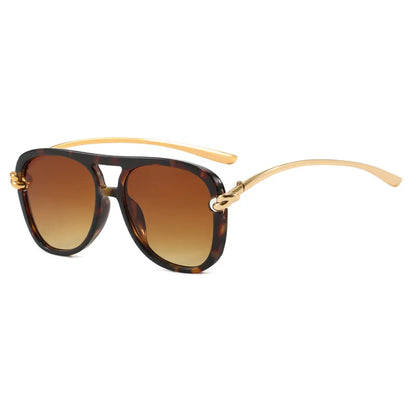 Vintage Knot Leg Oversize Square Cat Eye Sunglasses