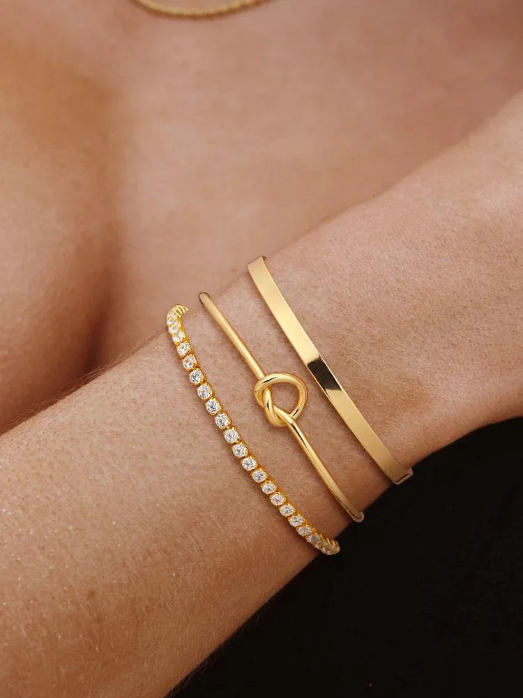 Zircon Chain Bangles Bracelets
