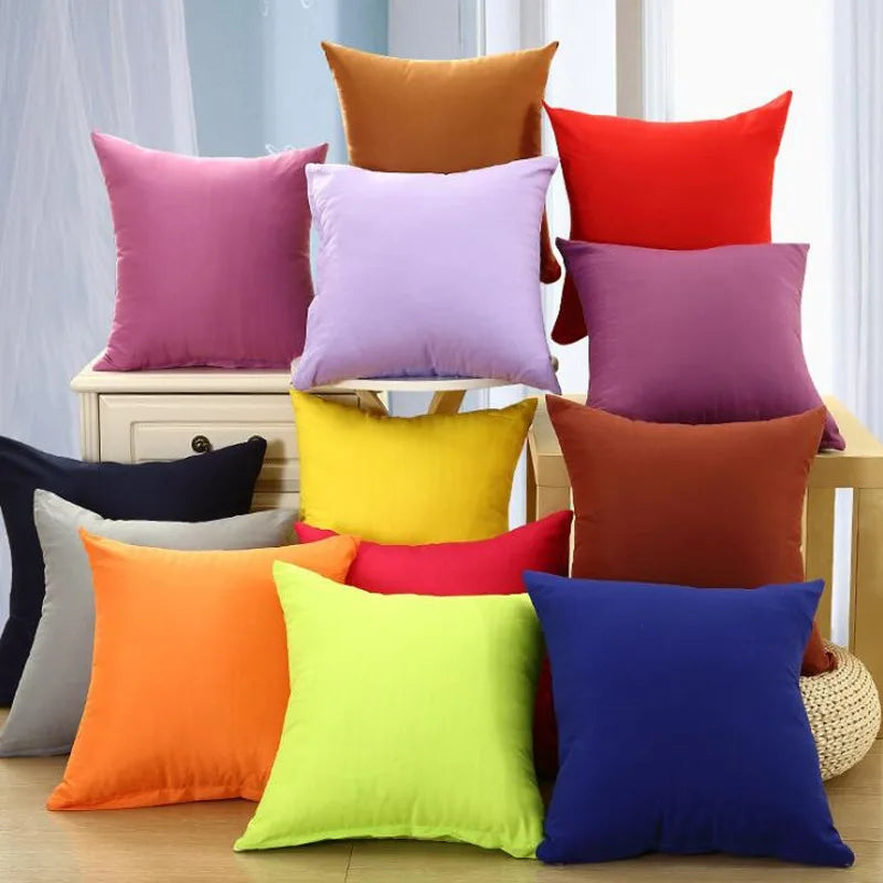 Candy Color Cushion Pillow Case Cover