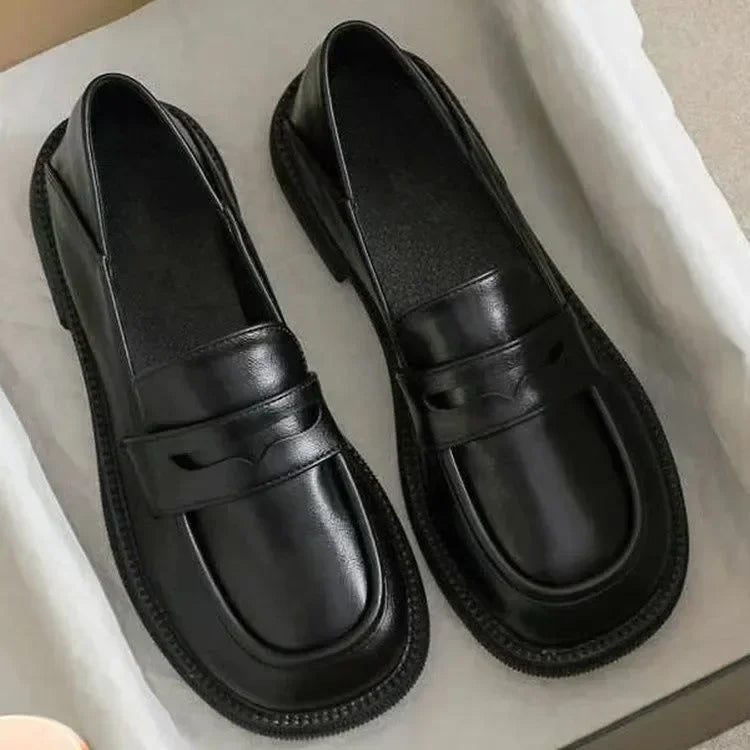 Luxury Black Leather Loafers Shoes