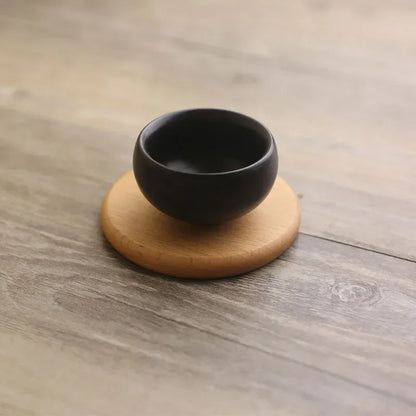 1PCS Solid Walnut Wood Coaster Round Beech Cup Mat