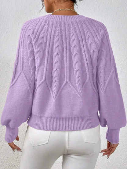Elegant Casual Knitted Hoodie Thickened Warm Commuting Thread Sweater