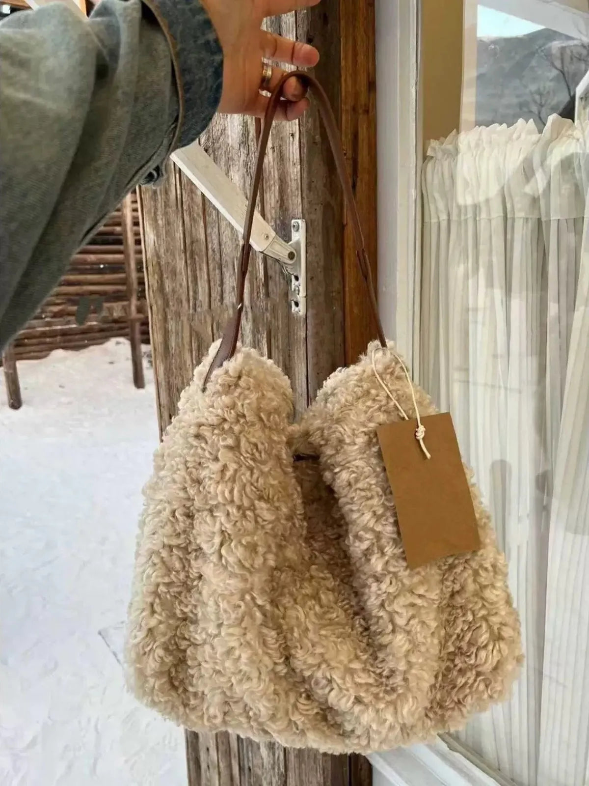 Autumn Winter Luxury Imitation Lamb Wool Shoulder Bag Handbag