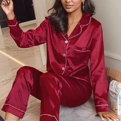 Silk Satin Sleepwear Pyjamas Set