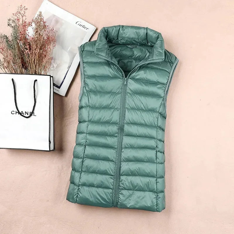 Duck Down Sleeveless Puffer Jacket