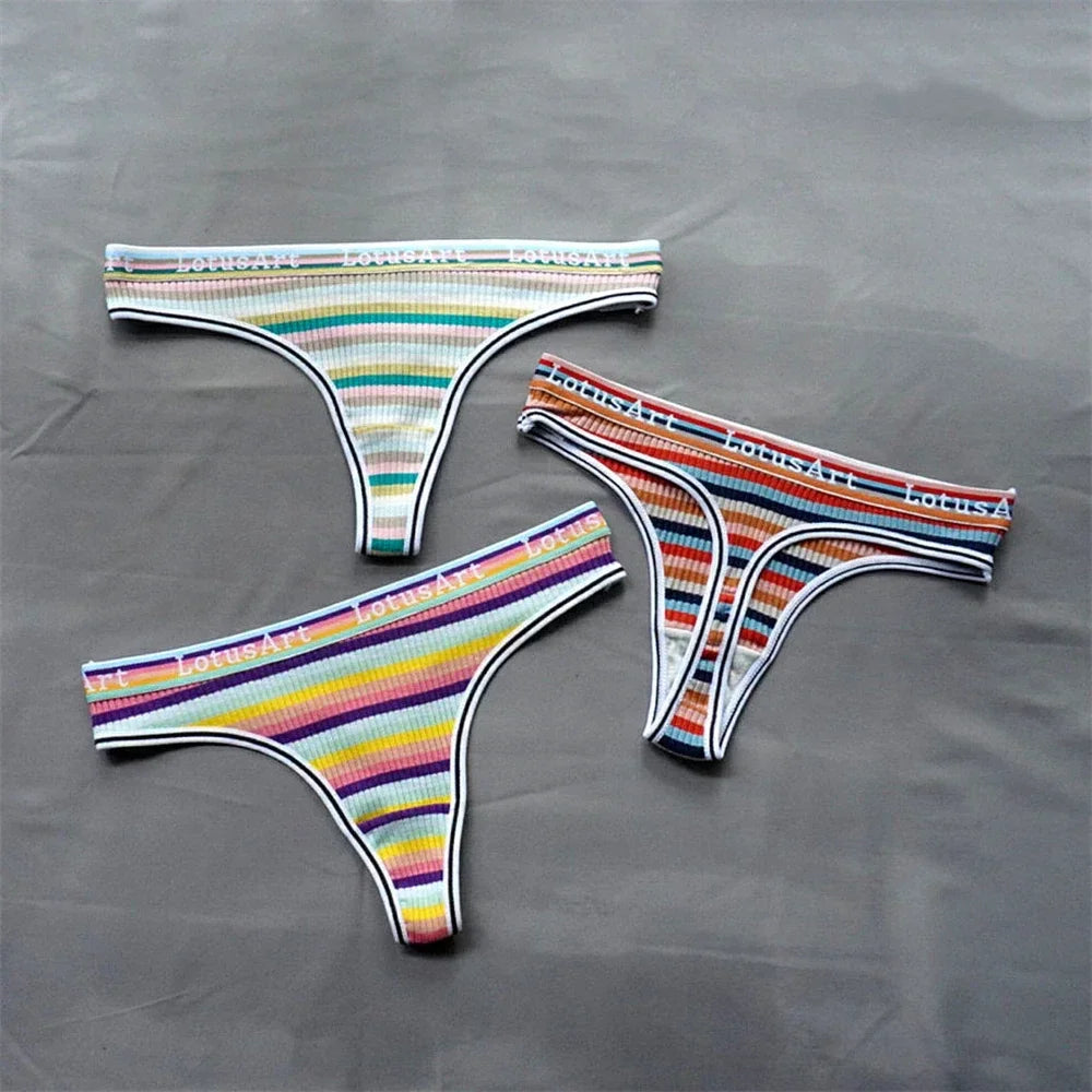 3 Pcs Brazilian Stripe Underwear G-string