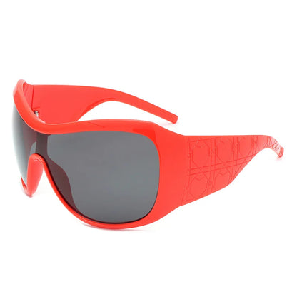 Oversized Y2K square shield sexy Sunglasses