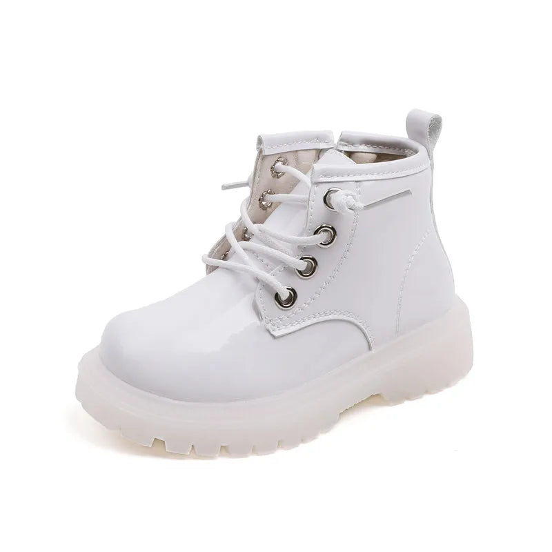 Baby Leather Waterproof Rubber Toddler Boots