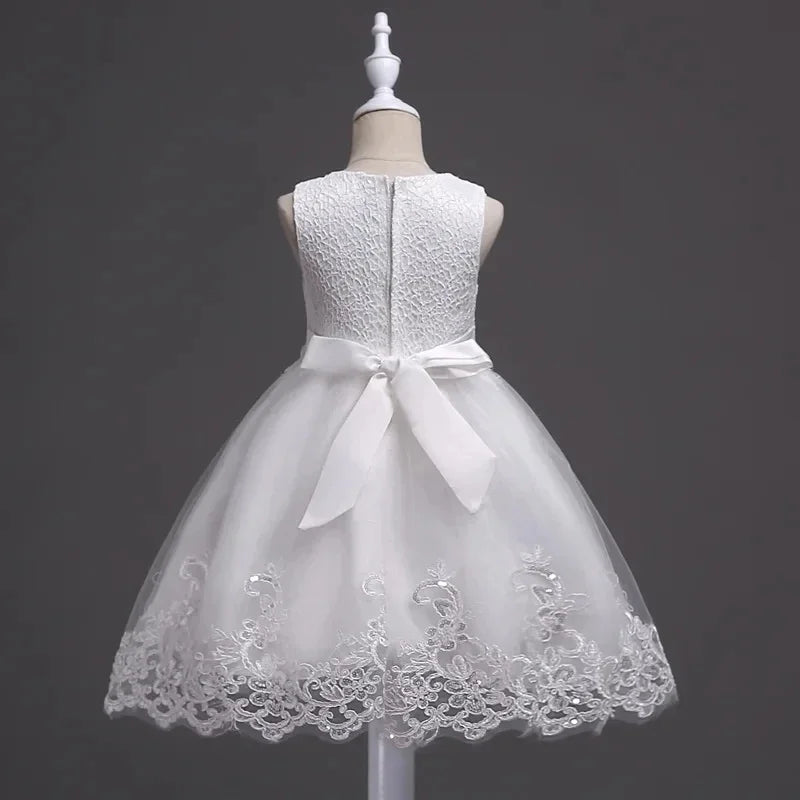 Baby Girls 1 Year Flowers Baptism Dress