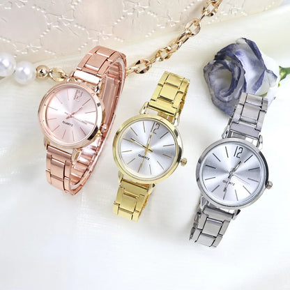 Small Dial Gold Quartz Wristwatches