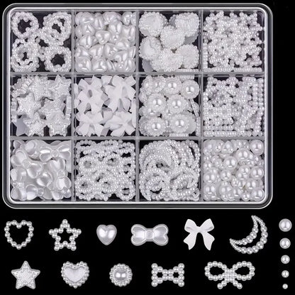 500PCS 3D Nail Art Decoration Kit with Resin Bows