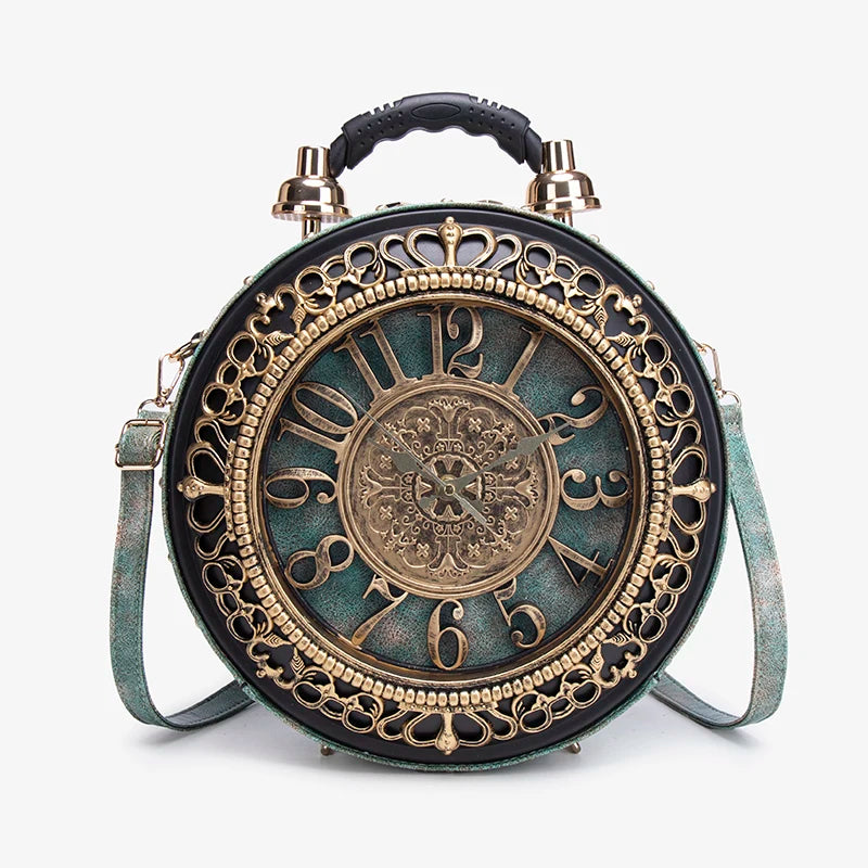Retro Creative Clock niche Design Sense Crossbody Bag