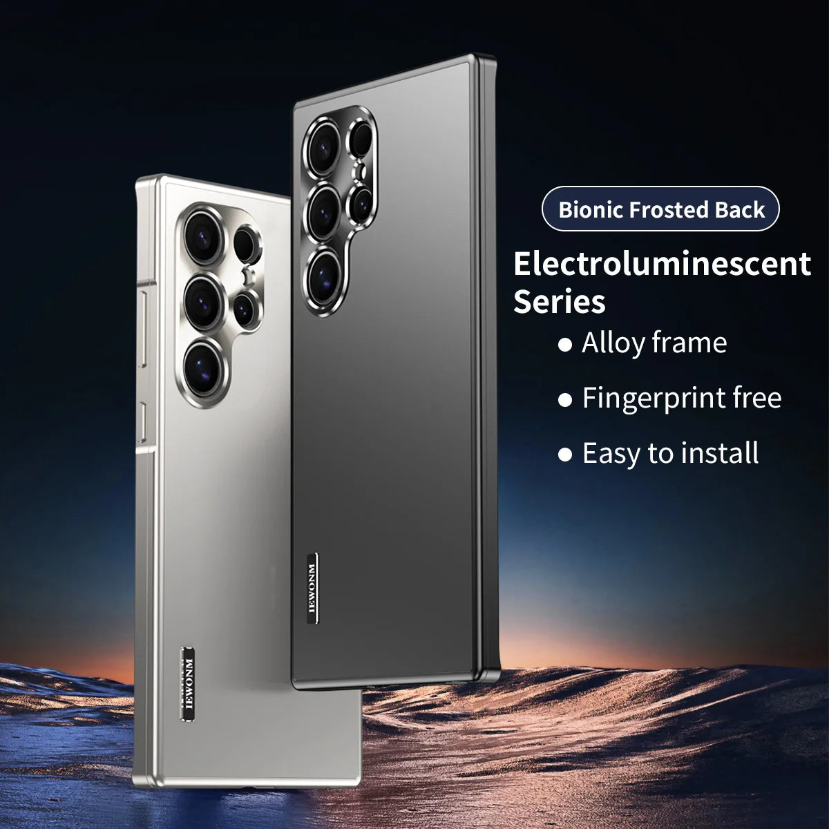 Magnetic Close Aluminum Frame Plastic Back Metal Case Cover