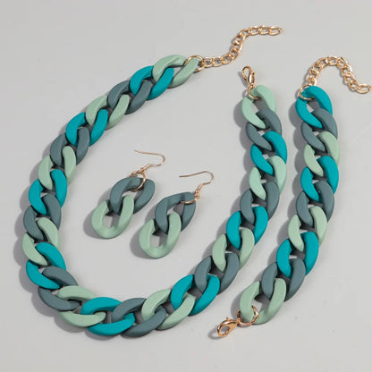 Fish Sheep Acrylic Chunky Chain Choker Necklace