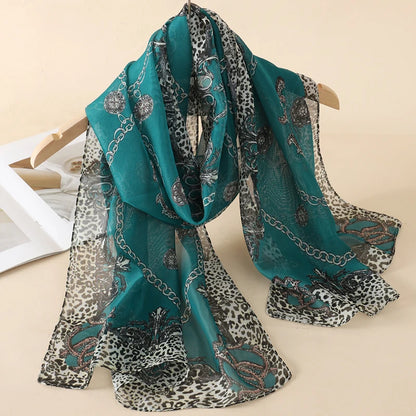 Chiffon Long Silk Scarf Turban