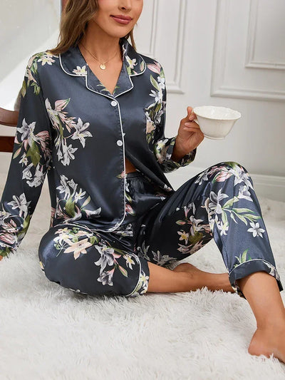Cartoon Print Pajama Sleepwear Set