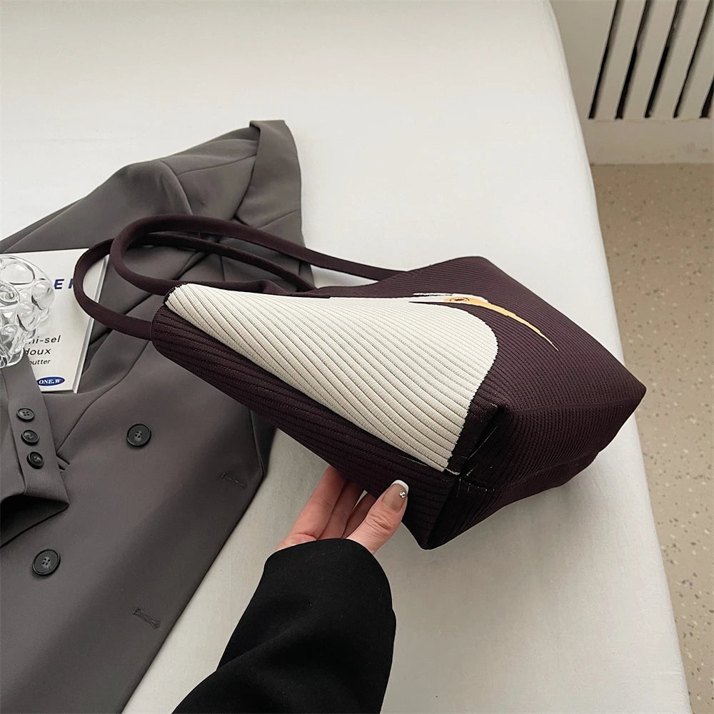 Bird Design Knitted Shoulder Bags