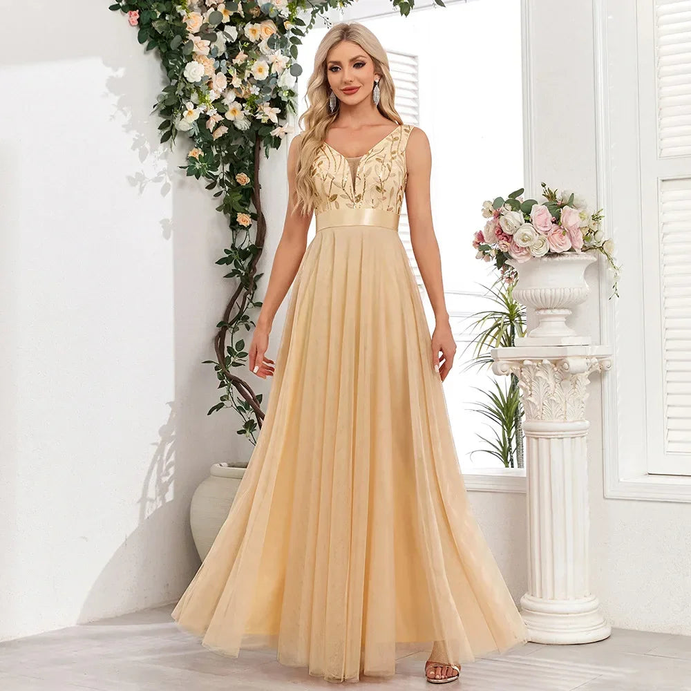 Sexy Prom Bridesmaid Maxi Dress