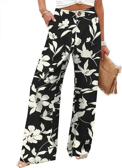 Cotton-Linen Casual Lightweight Elastic Waist Lounge Pants
