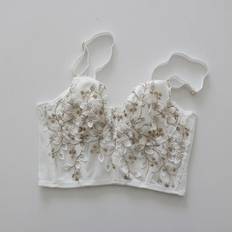 Three-dimensional embroidered sexy bra lingerie