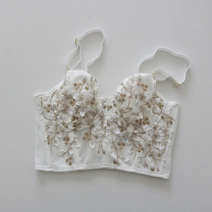 Three-dimensional embroidered sexy bra lingerie