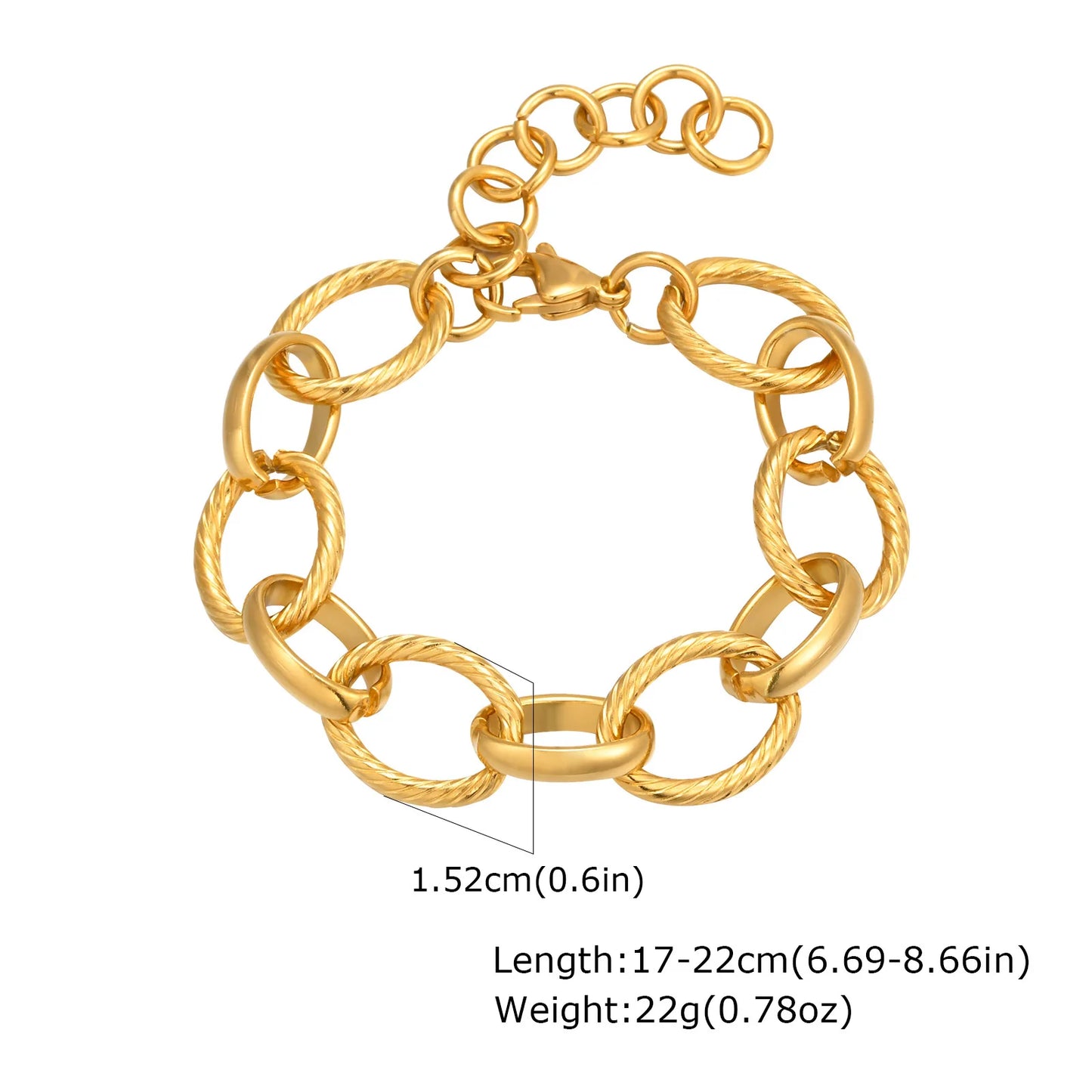 DANA Chunky Gold Plated Bracelets