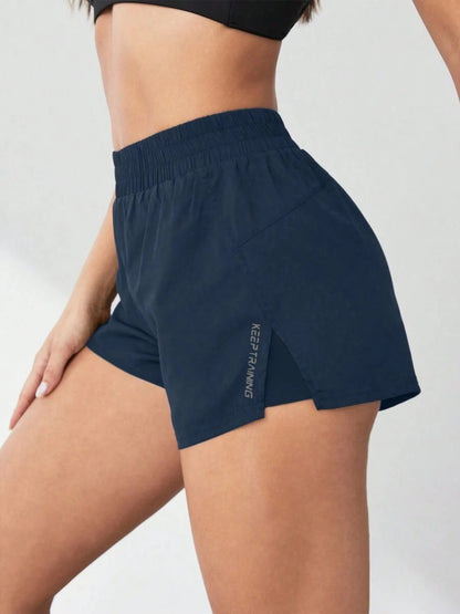 Faux Two-Piece Anti-Exposure Yoga Shorts
