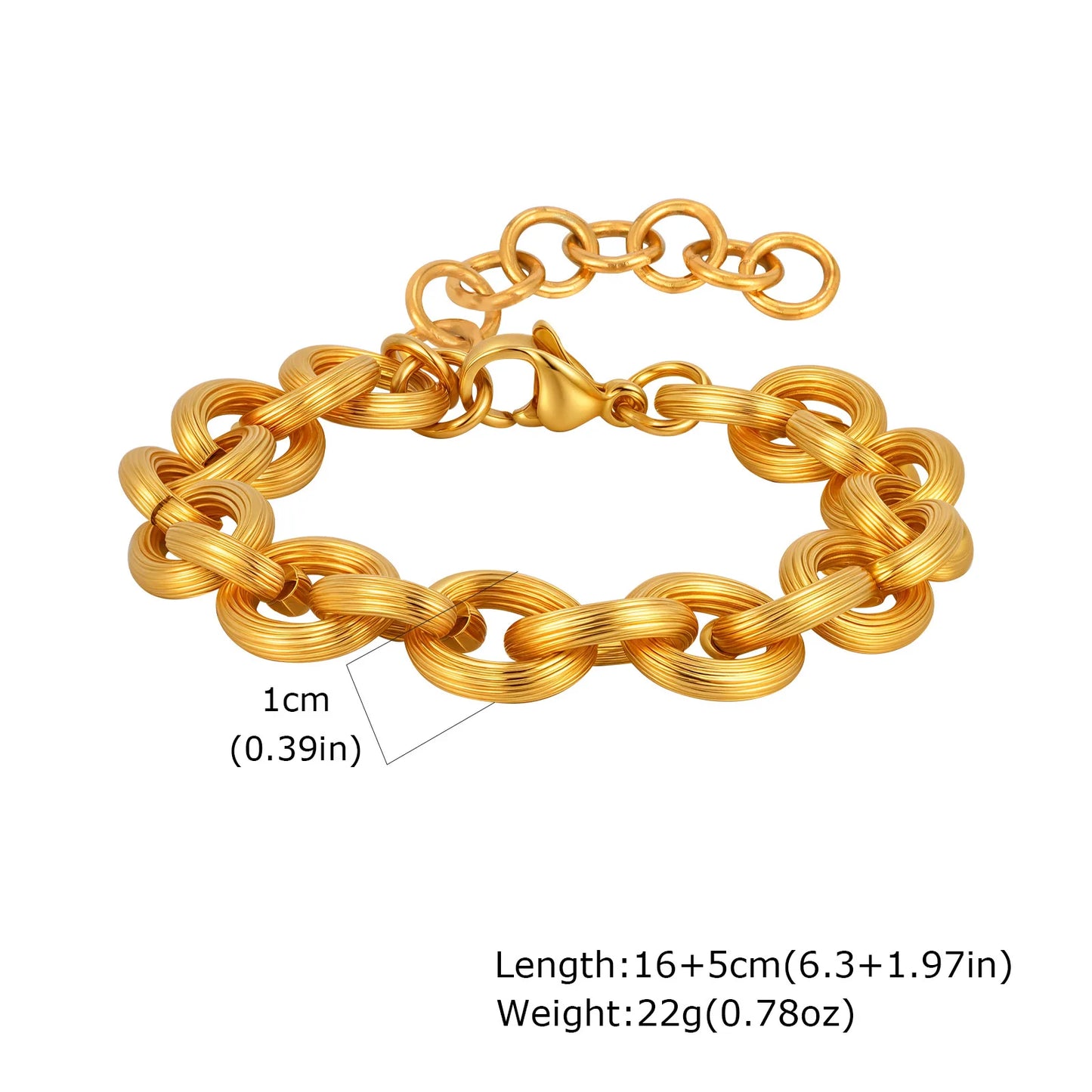 DANA Chunky Gold Plated Bracelets
