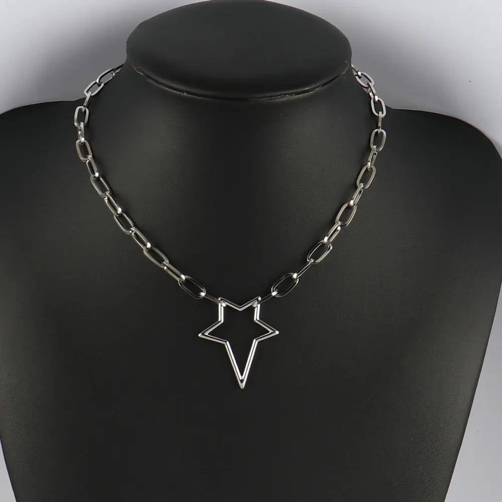 316L Stainless Steel Choker Heart Clavicle Chain Necklaces