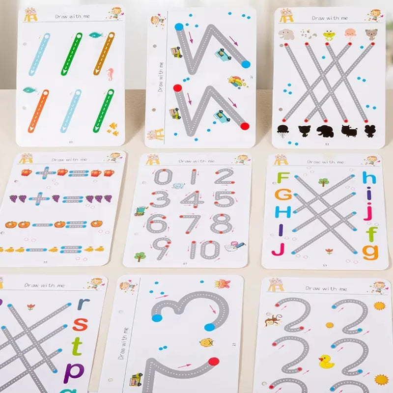 All-in-One Magic Tracing Coloring Book Reusable Pen Control Workbook