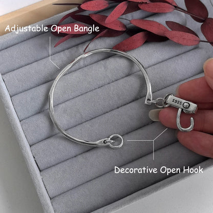 925 Sterling Silver Bangle Bracelet Set