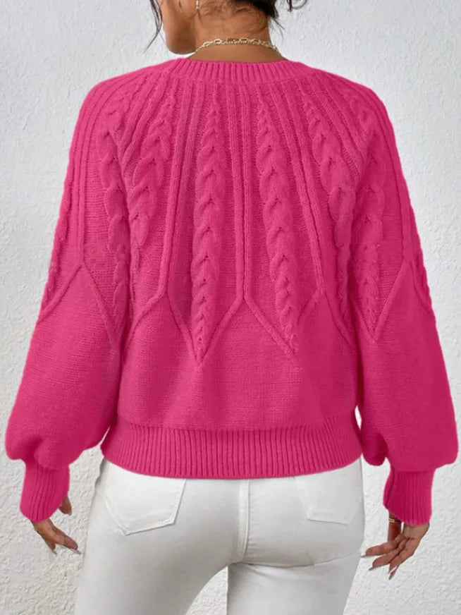 Elegant Casual Knitted Hoodie Thickened Warm Commuting Thread Sweater