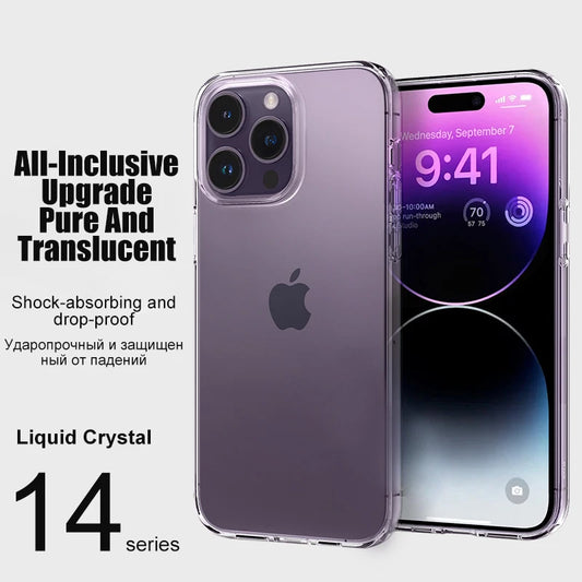 Clear Silicone Phone Case For iPhone Pro Max Transparent Cover
