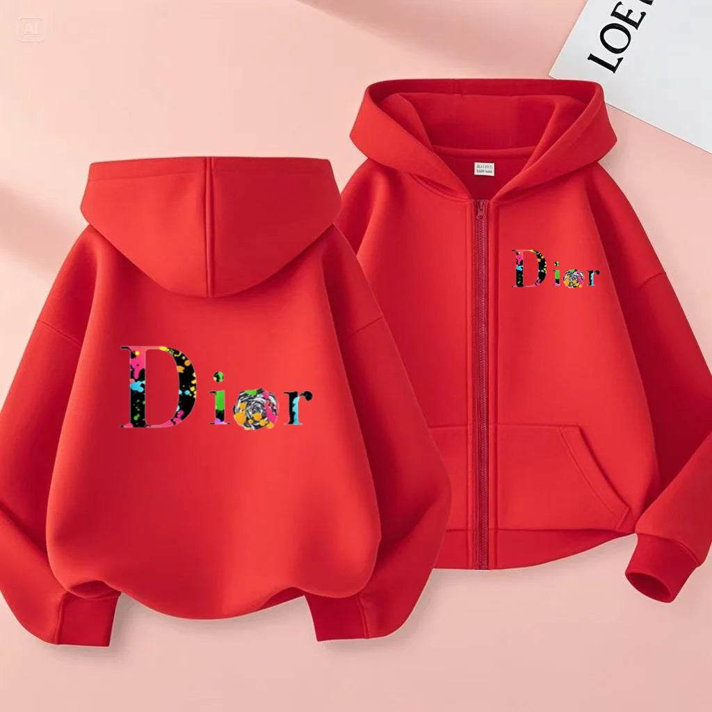 Letter 3-12Yrs Long-sleeved Top Casual Hoodie