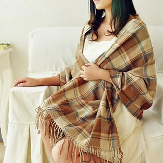 Lattice Imitation Cashmere Scarf