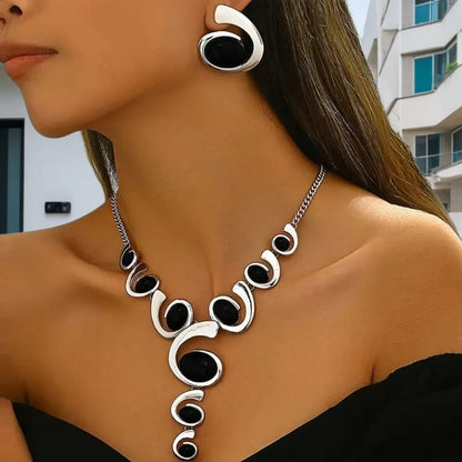 3Pcs/Set Geometric Jewelry Elegant Vintage Bohemian Spiral Snail Coil Set