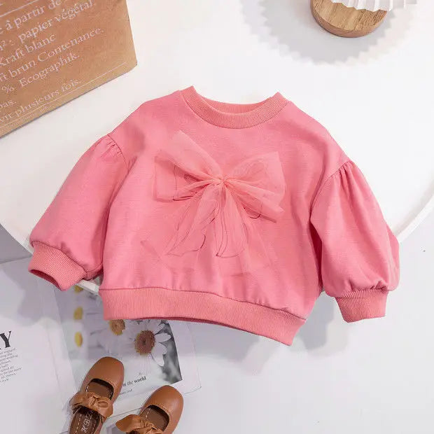 Cute Bow-Knot Pullover Sweatshirt Spring and Autumn Hoodies