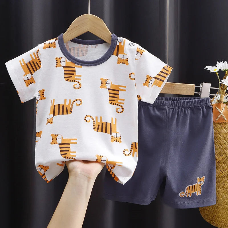 Short-Sleeved T-Shirt Baby Cute Cartoon Outfit
