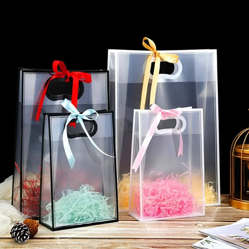 Transparent Portable PVC Wedding Tote Small Packaging Bag