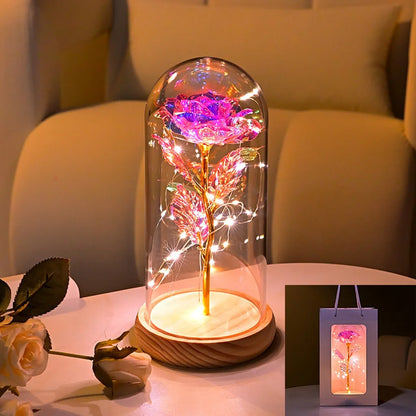 LED Galaxy Three Rose Artificial Flowers